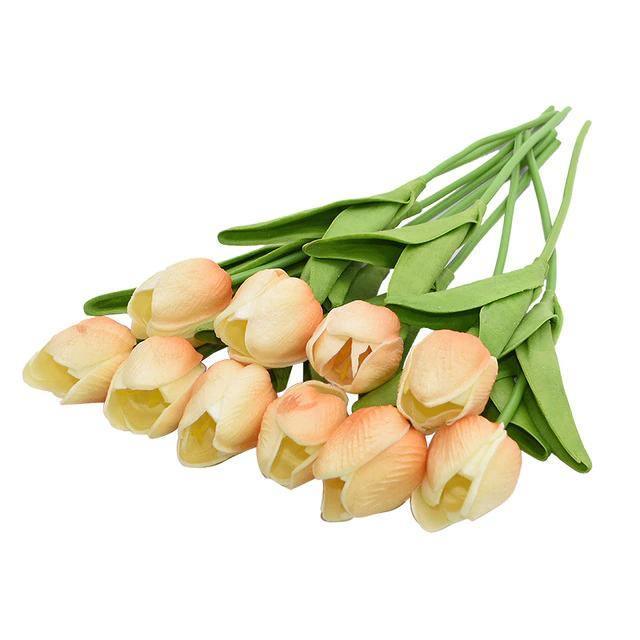 10-Piece Faux Tulips Artificial Flowers Coral | Sage & Sill