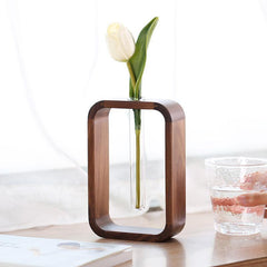 Wood + Glass Propagation Vase
