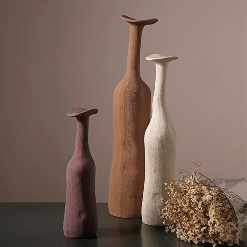Morandi Minimalist Ceramic Flower Vases