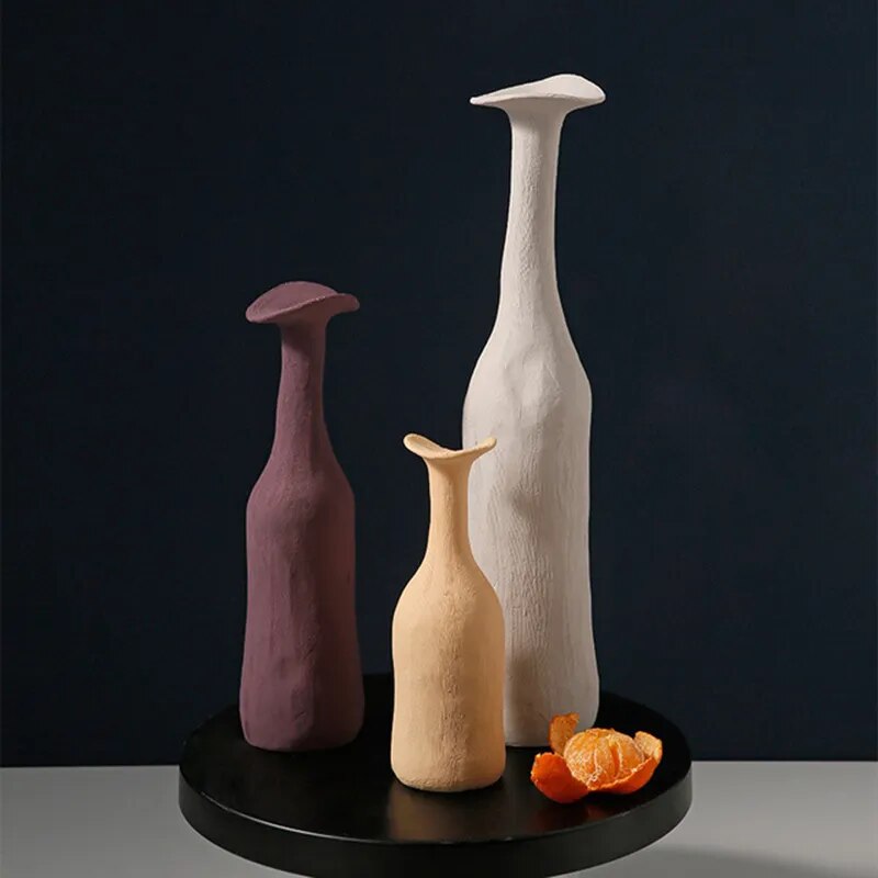 Morandi Minimalist Ceramic Flower Vases