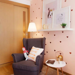 Baby Girl Room Decorative Stickers Gold Heart Wall Sticker For Kids Room Wall Decal Stickers Room Decoration Kids Wall Stickers