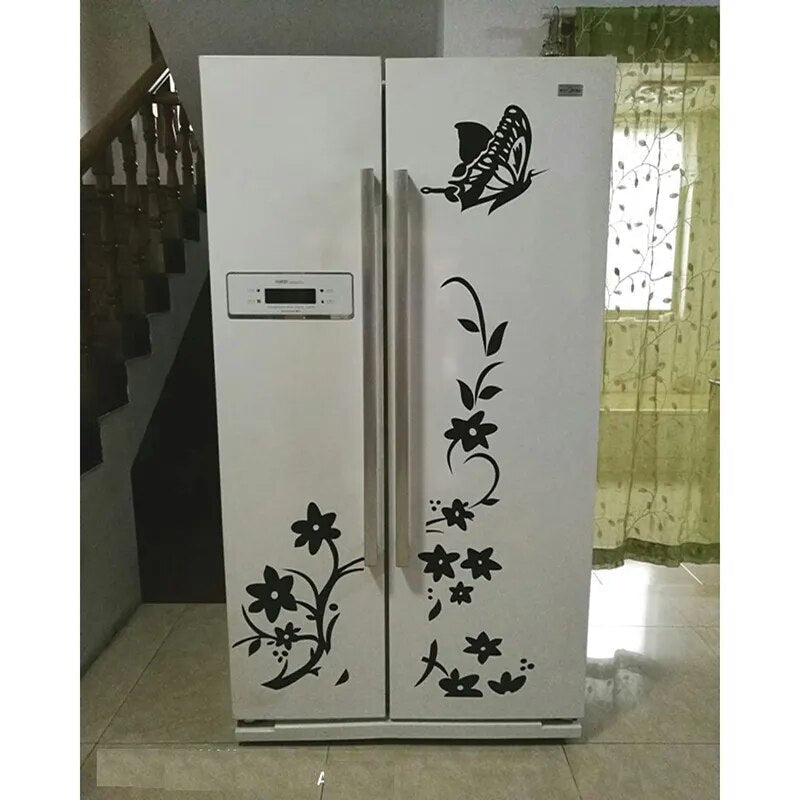 Creative Refrigerator Black Sticker