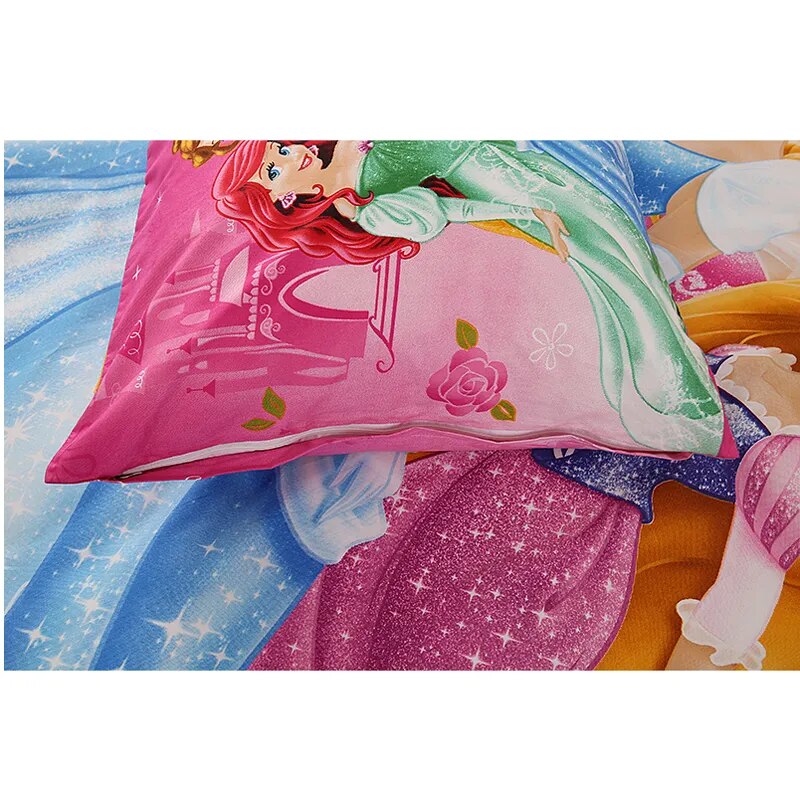 Disney Rapunzel Cinderella Princess Kids Girls Bedding Set Duvet Cover