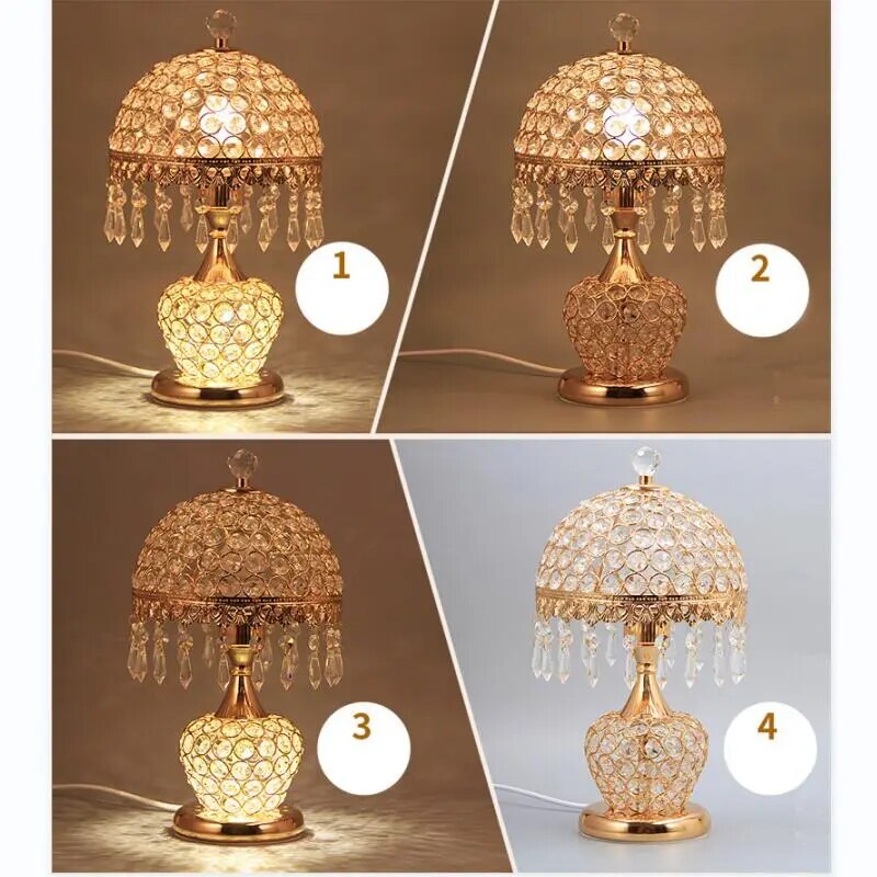 Modern crystal led table lamp