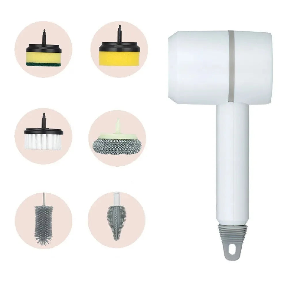 Cleaning Brush Shoes,Electric Cleaning Scrubber, Dish Brush With Replaceable Head,Spin Scrubber For Cleaning
