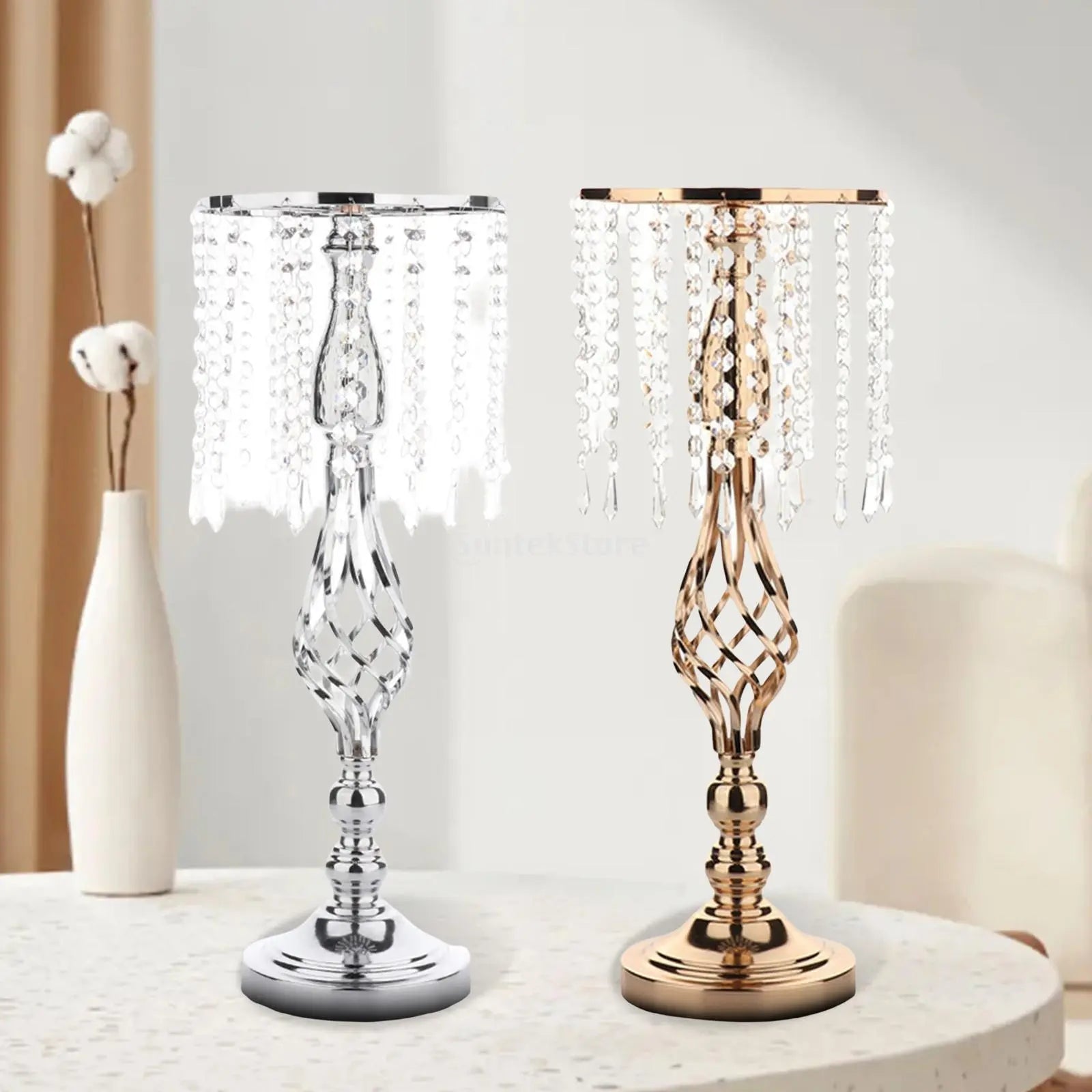 Crystal Candle Holder Tea Light Tealight Candle Holders Flower Vase
