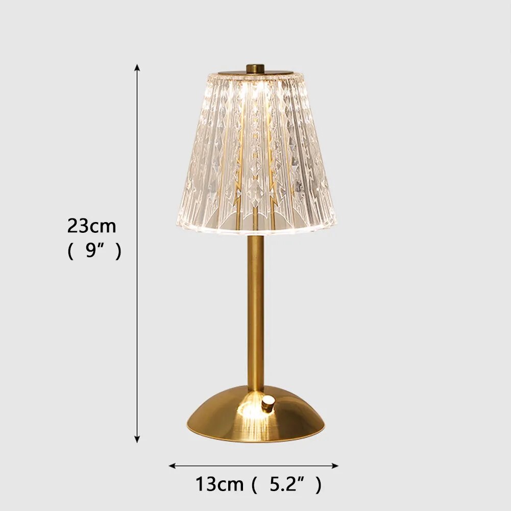 Nordic Crystal Rechargeable Table Lamp