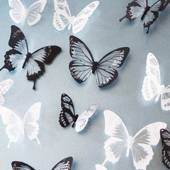 18pcs/lot 3d Effect Crystal Butterflies Wall Sticker Beautiful Butterfly for Kids Room Wall Decals Home Decoration on The Wall