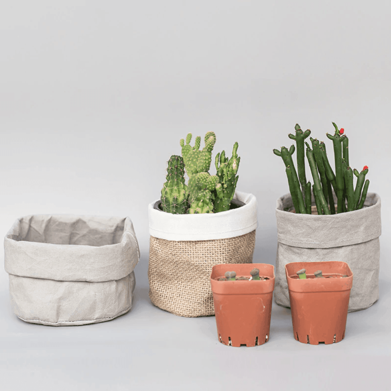 Rustic Cloth Planter Basket
