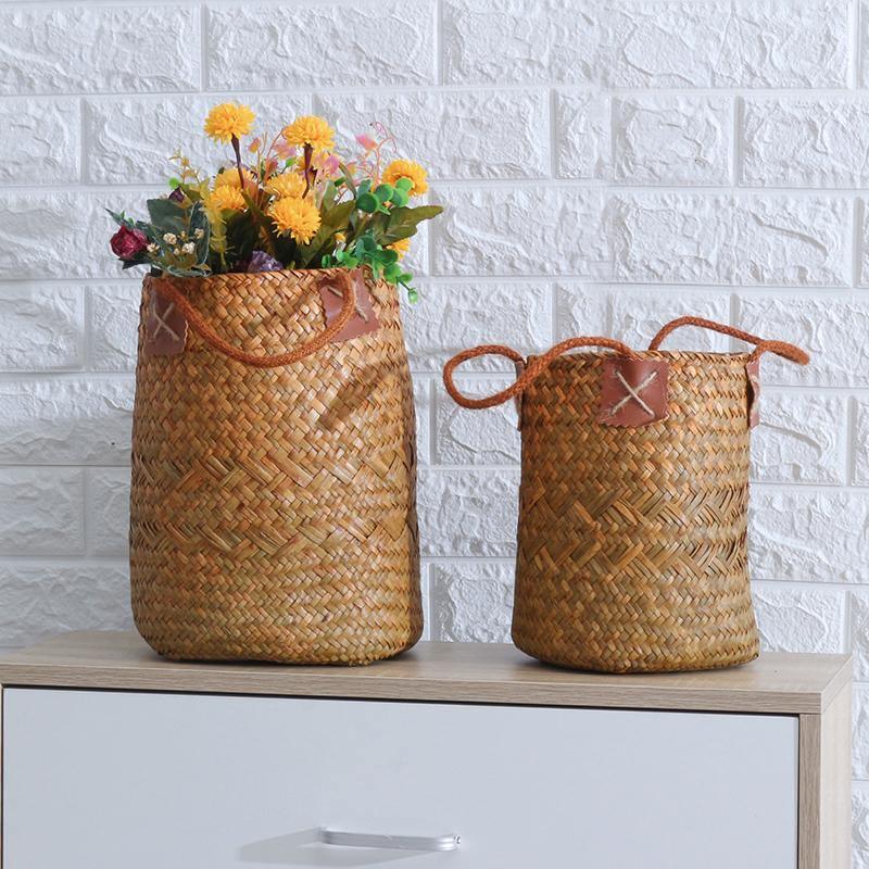 Woven Storage Baskets with Handles