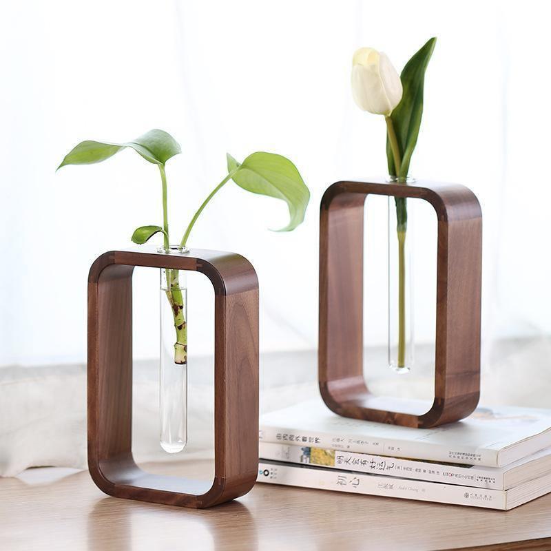 Wood + Glass Propagation Vase