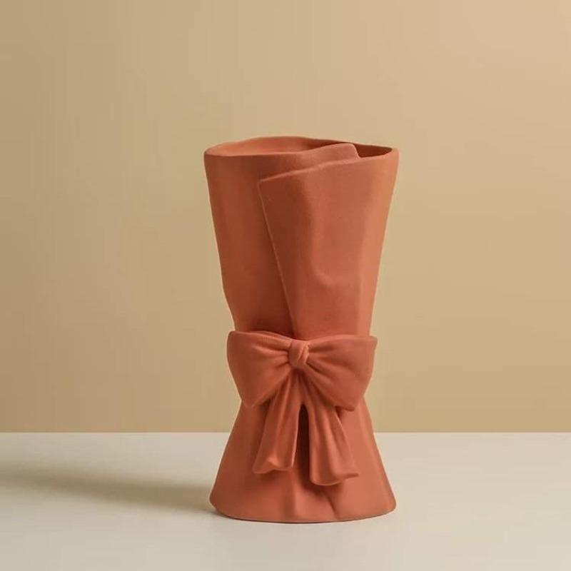 Bowknot Ceramic Vase IndianRed | Sage & Sill