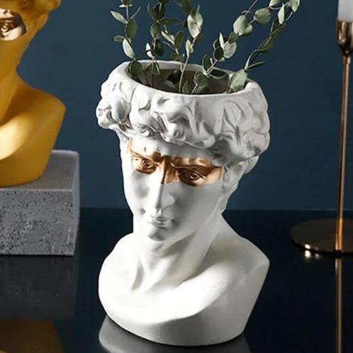 Ceramic David Bust Planter Vase Statue White | Sage & Sill