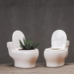 Handmade Ceramic Toilet Succulent Planter