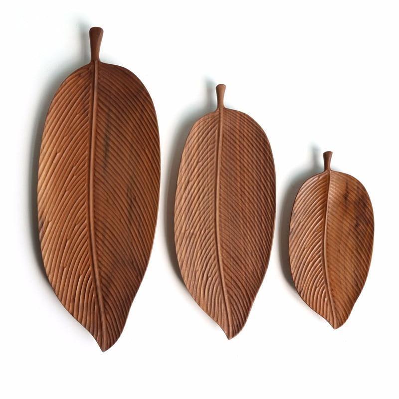 Wooden Leaf Serving Trays