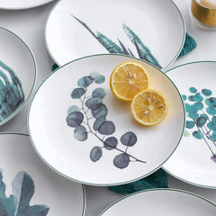 Tropical Minimalist Ceramic Plates