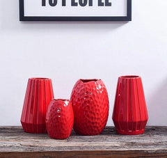 Eye Catching Curved Red Vases