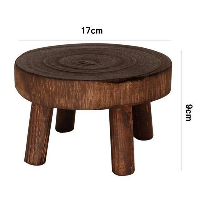 Wooden Plant Stand Stool