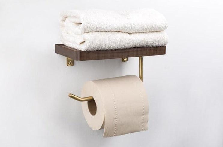 Multipurpose Wooden Toilet Roll Holder