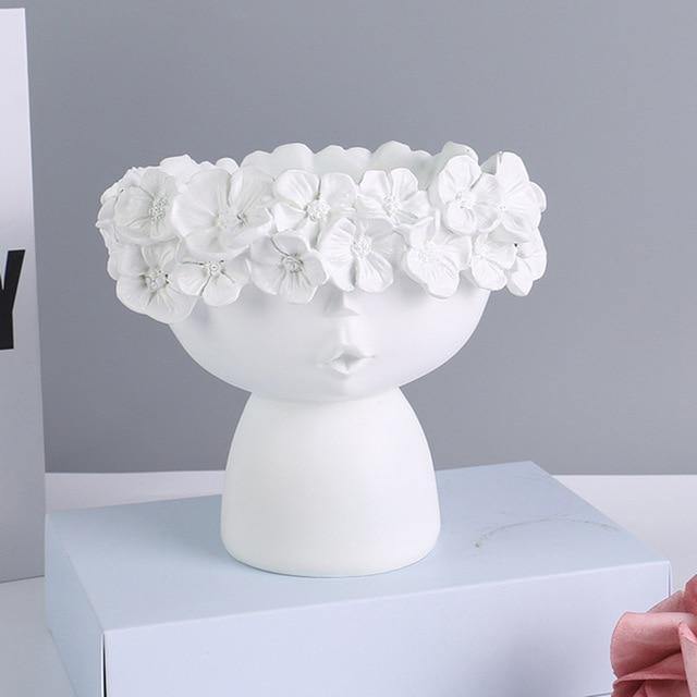Colorful Flower Crown Vase White / Short | Sage & Sill