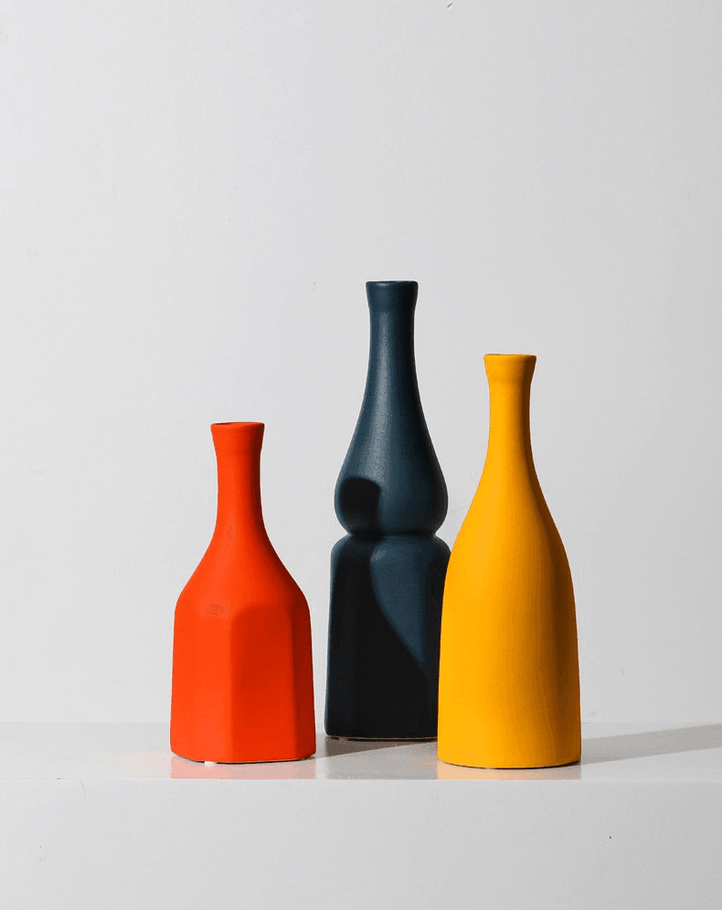Contrasted Pastel Ceramic Vases