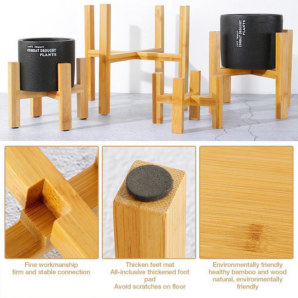 Genuine Bamboo Wooden Plant Stand