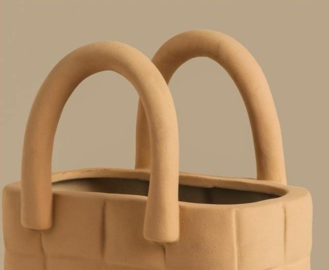Garden Weave Basket Ceramic Vase