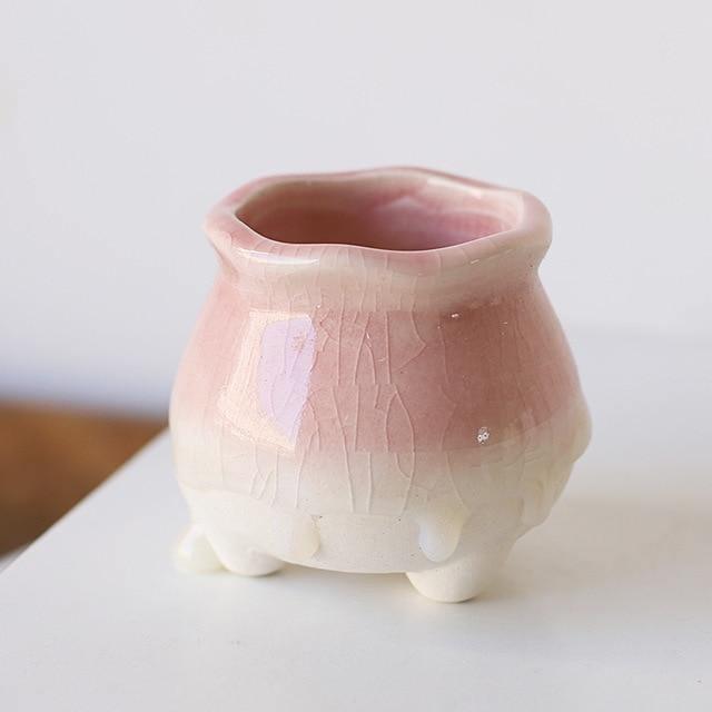 Marshmallow Drip Planters Pink / Round | Sage & Sill