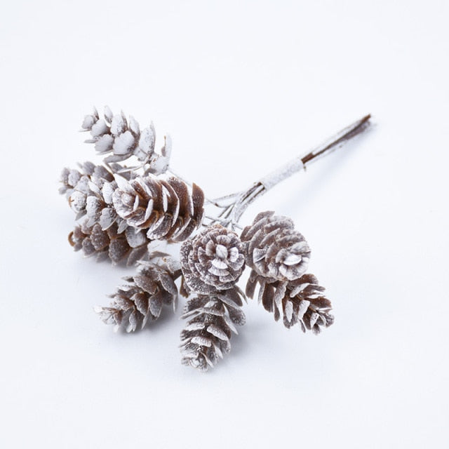 10pcs/Bundle Artificial Plants Fake Pine Cone Decorative Flowers