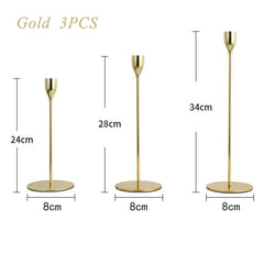 Gold Romantic Nordic Metal Candle Holders