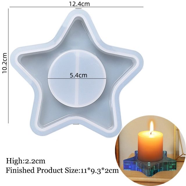 2021 DIY Resin Mold Candle Holder Silicone