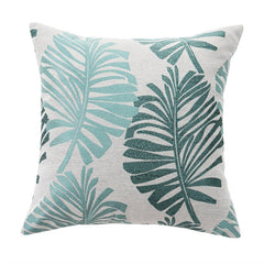 Plant Pattern Linen Pillow Case