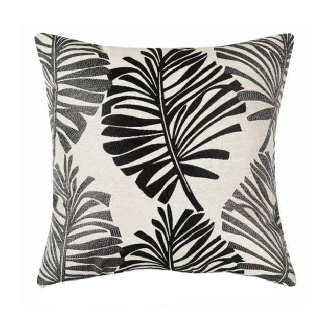 Plant Pattern Linen Pillow Case