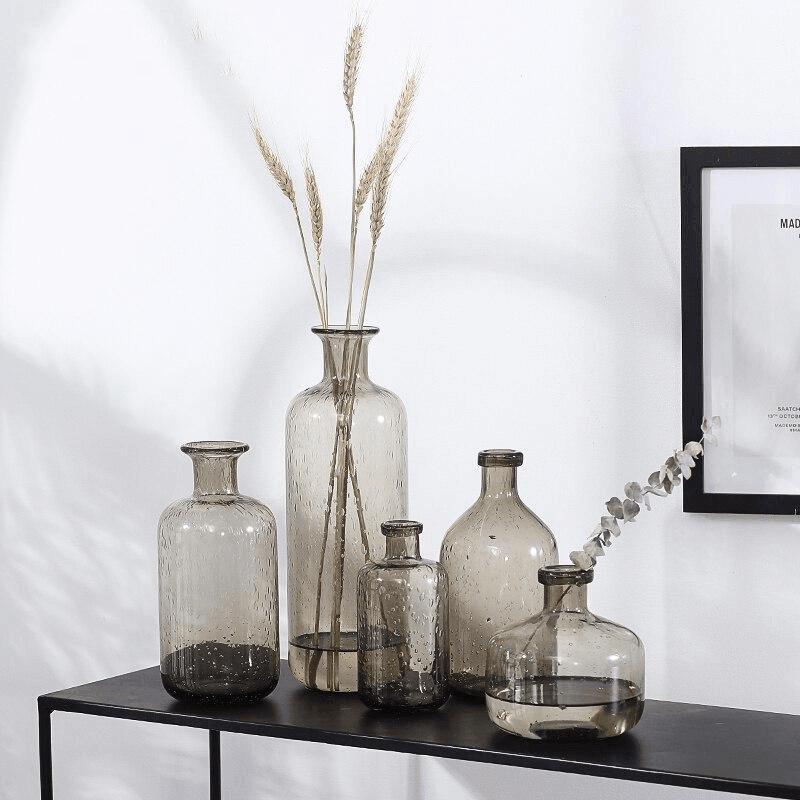 Tinted Bubble Glass Vase