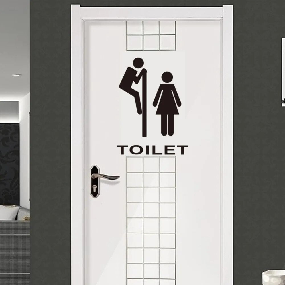 ملصقات حائط للمرحاض بنمط مضحك إبداعي