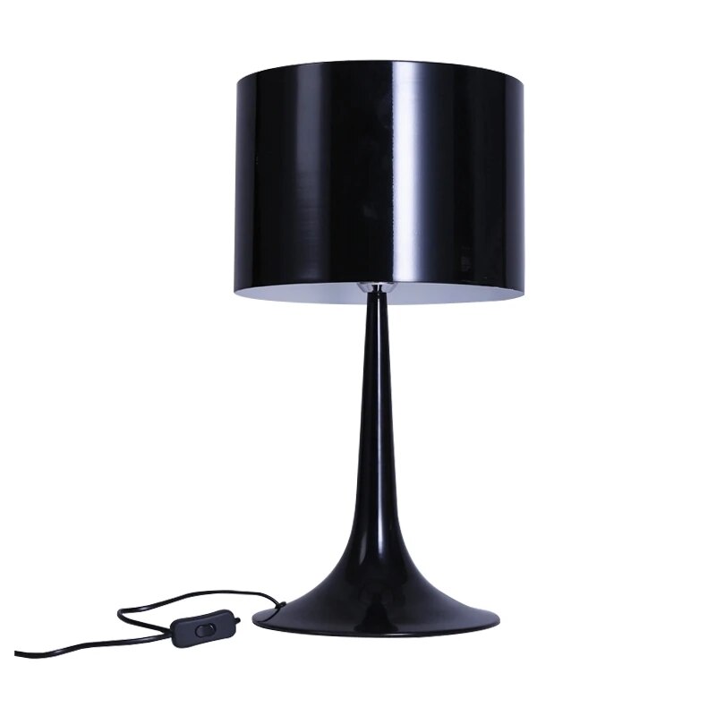 مصباح طاولة LED مصقول باللون الأسود/الأبيض من GZMJ