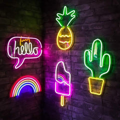 Rainbow Neon Wall Art