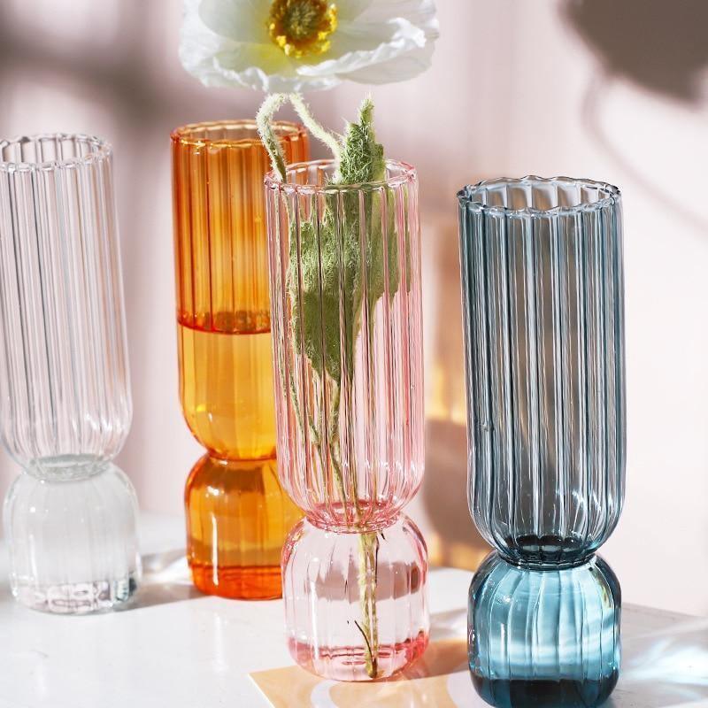 Upside Down Colored Glass Vase