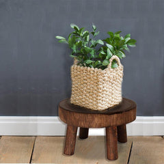 مقعد خشبي للنباتات